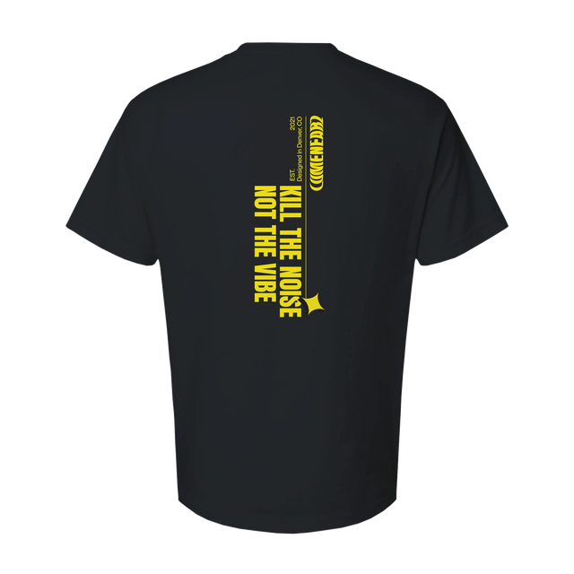 Kill The Noise Not The Vibe Heavyweight Tee | Deep Black