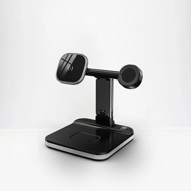 Magnetic Wireless Charger - Night LED Light - 4 in 1 Charging Station Dock