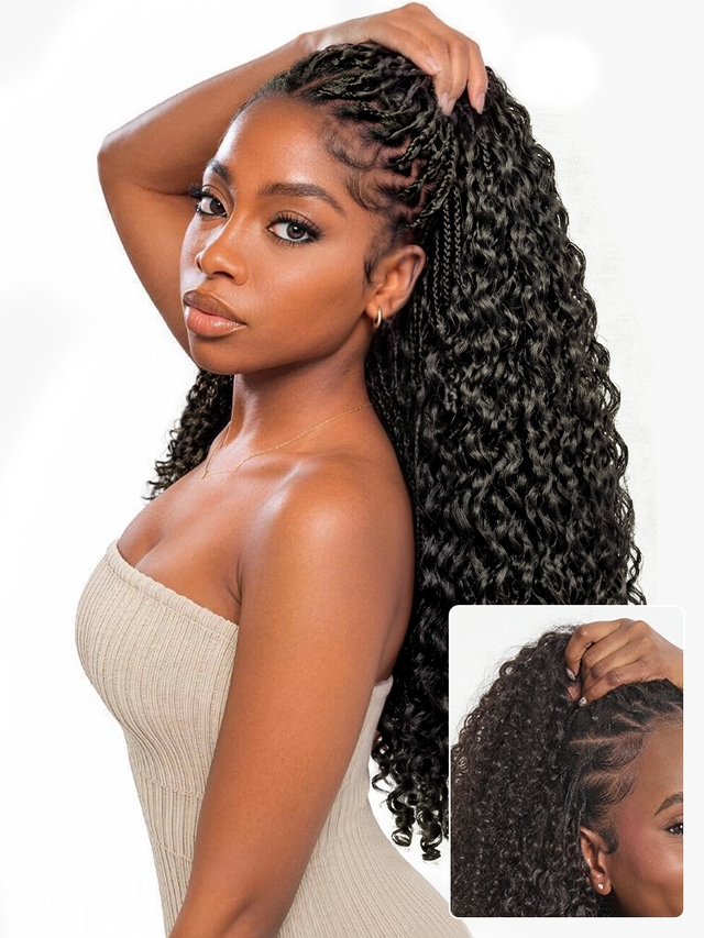 Miracle Knots Crochet Hair Burmese Curly for Boho Braids | Crochet Weaves | Fulani Braids | Twists Pre-Separated Lightweight Full & Soft Pre-Looped Human Hair E