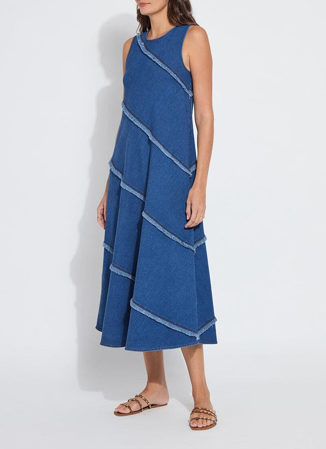 Mirabella Fringed Midi Denim Dress