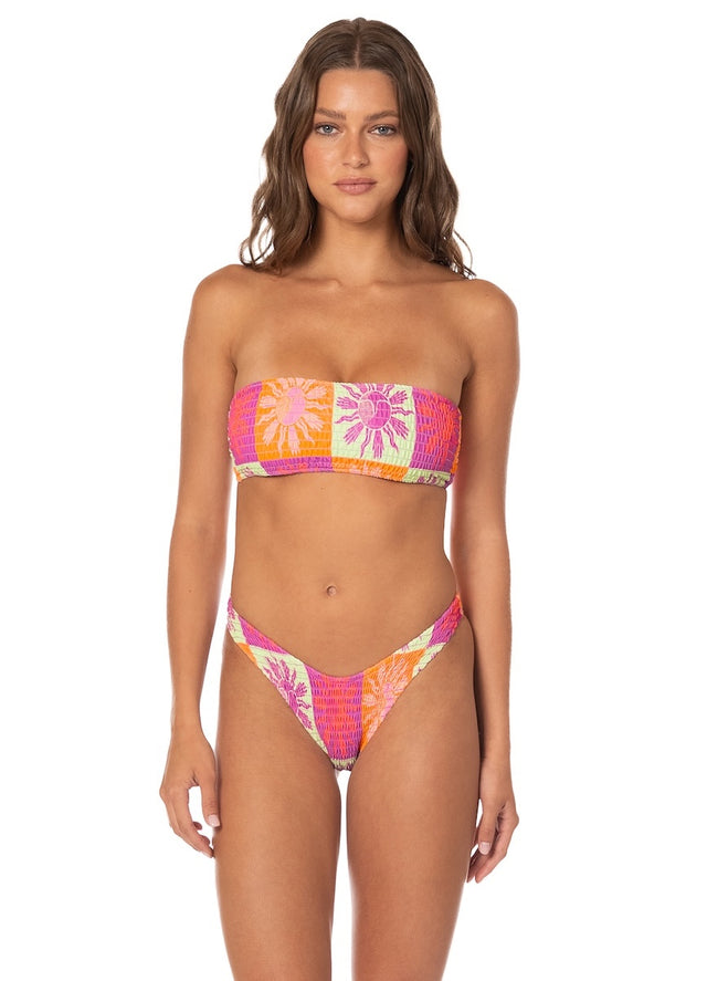 Maaji Patch Play Bryn Strapless Bandeau Bikini Top