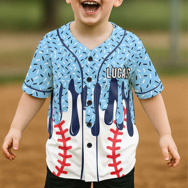 Icecream Drip Design For Baseball, Softball, Soccer, Football, Basketball, Hockey Lover - Personalized Jersey Shirt