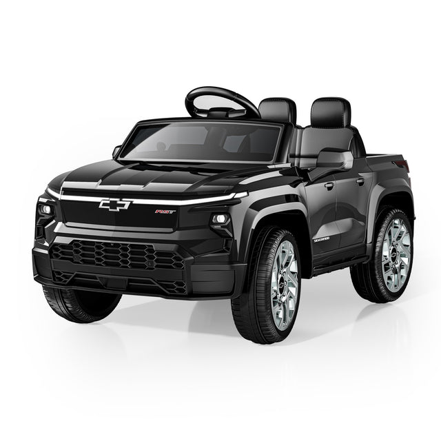 OROFULL 24V Chevrolet Electric Ride-On Car with LED Lights and MP3, Black