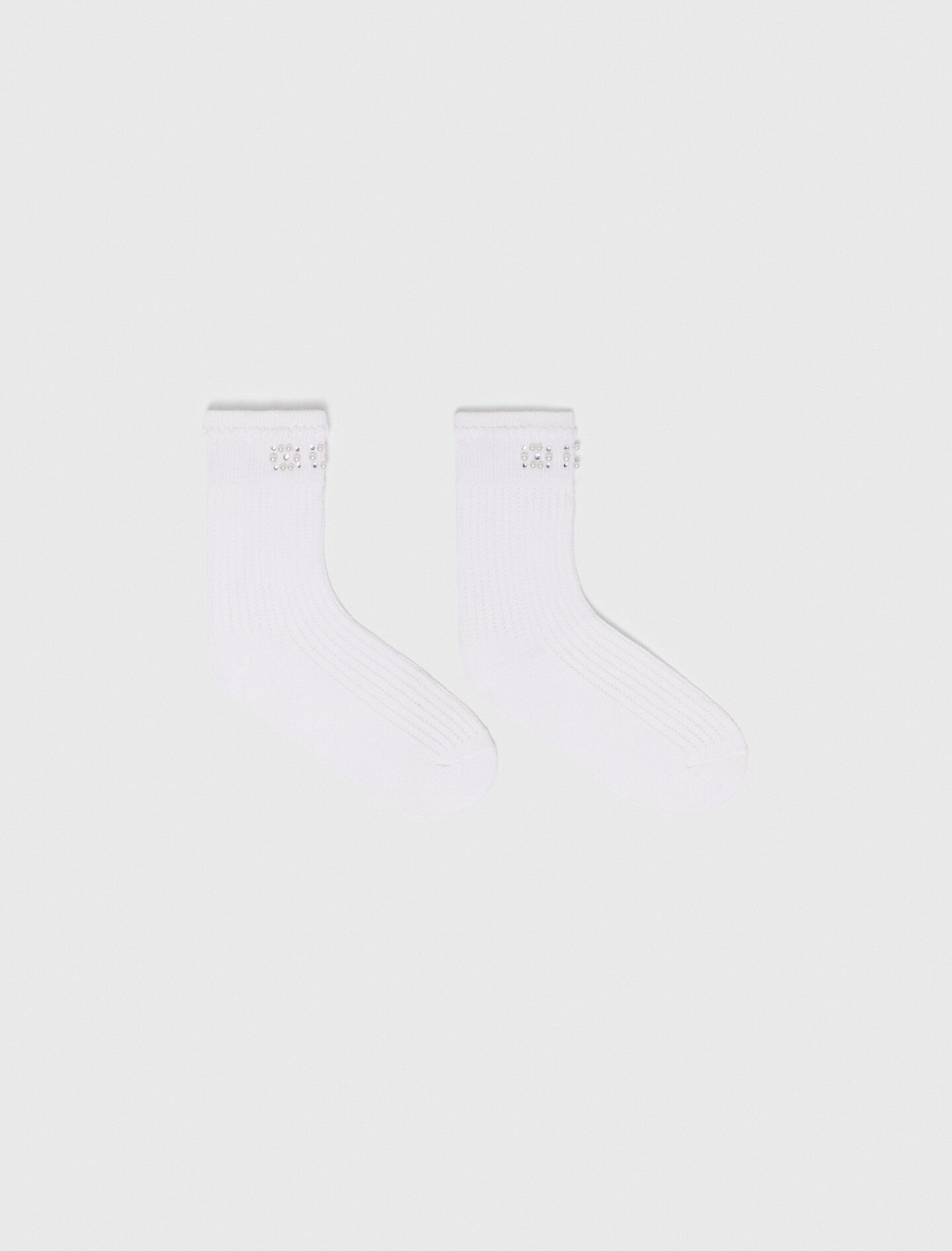 Pearl pointelle socks