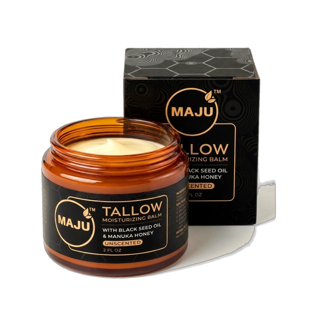 Beef Tallow Balm — MAJU Grass-Fed with Manuka Honey, Face & Skin Moisturizer