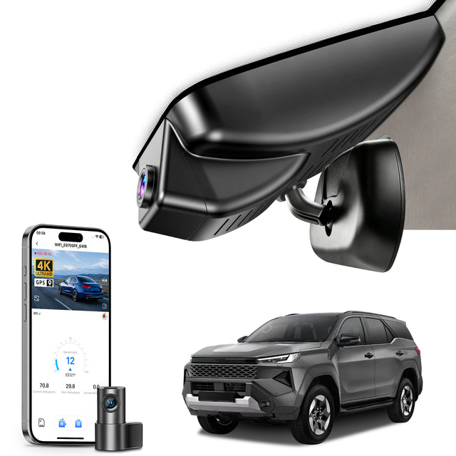 Mangoal Front 4K & Rear 2K HDR Dash Cam Dual STARVIS 2 for Toyota Hilux(pickup)&Fortuner(SUV) 2020-2026