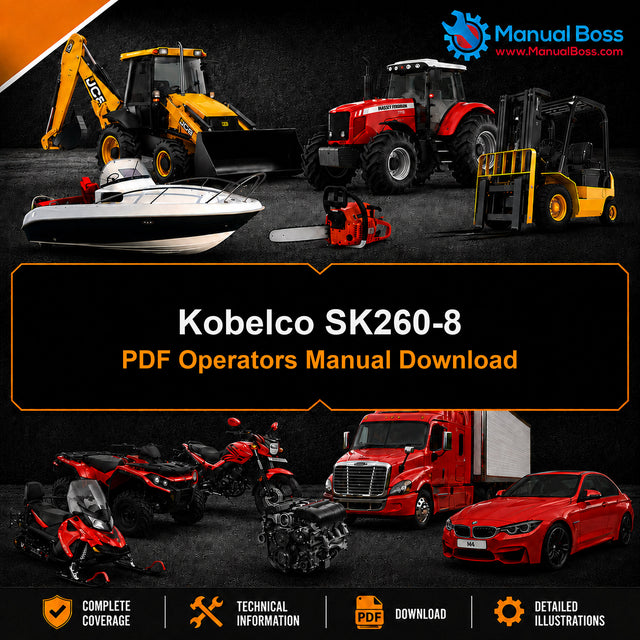 Kobelco SK260-8 PDF Operators Manual Download