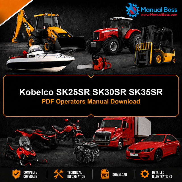 Kobelco SK25SR SK30SR SK35SR PDF Operators Manual Download