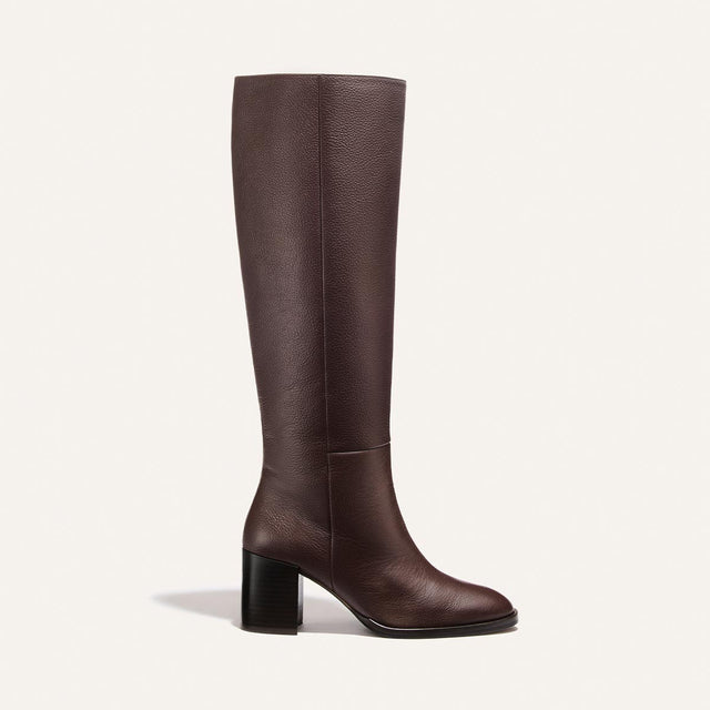 Alison Roman x Margaux: The Charlie Boot - Brown Tumbled Calf