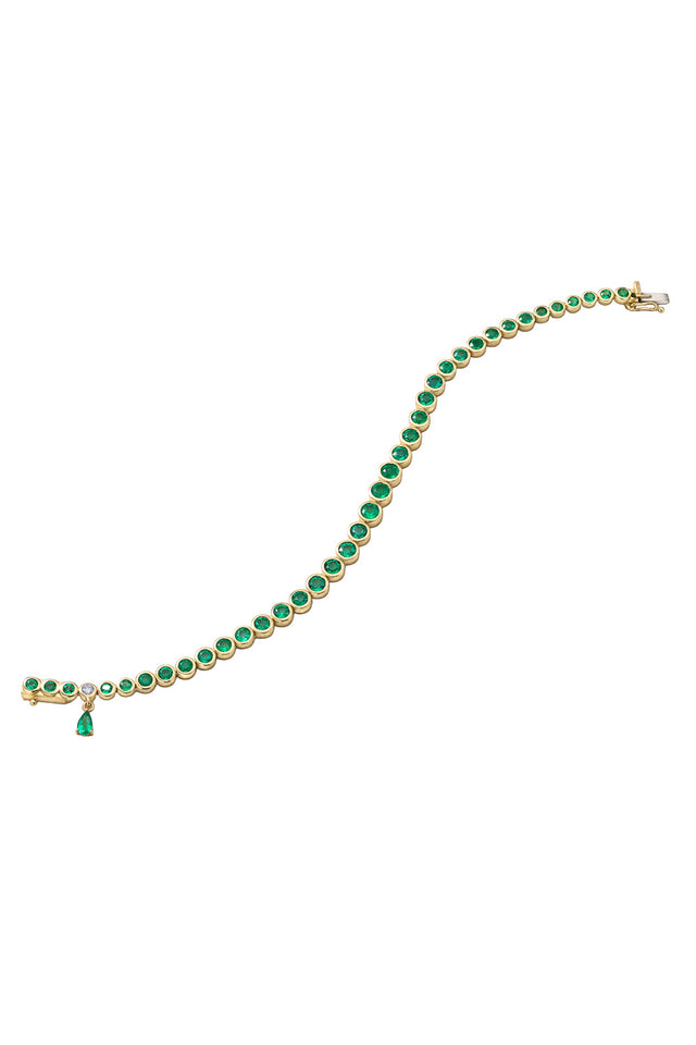 Emerald Diamond Graduated Tennis Bracelet