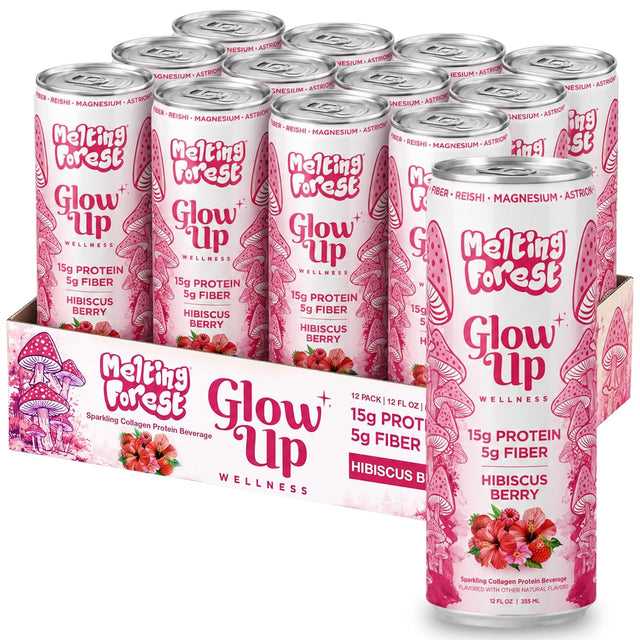 Glow Up Sparkling Collagen Protein – Hibiscus Berry