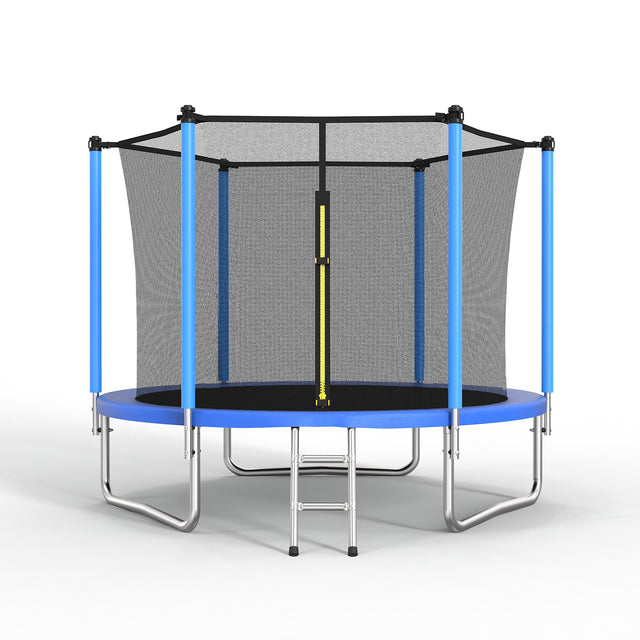 MERSCO 8FT Blue Trampoline with High-Density PVC Spring Cover