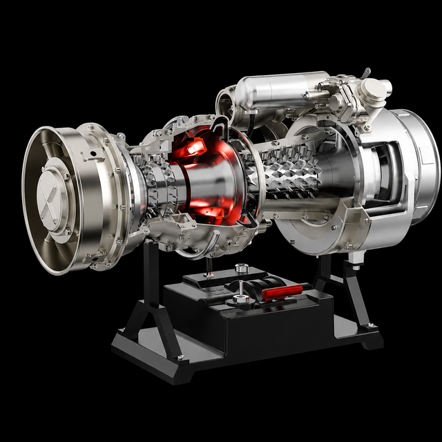 Teching T700 Turboshaft Engine Model Kit – 1:4 Scale Working Motorized Helicopter Engine Replica
