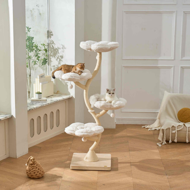 MICHU Fairy Cat Tower Deluxe 4-Tier Designer Flower Cat Tree