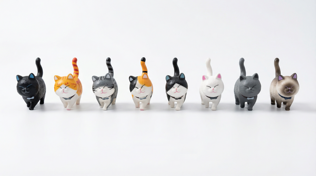 MICHU 3D Cat Fridge Magnet Set