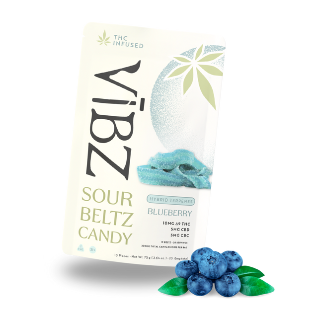 VĪBZ Blueberry Hybrid Sour Belt – 10mg Delta 9 THC