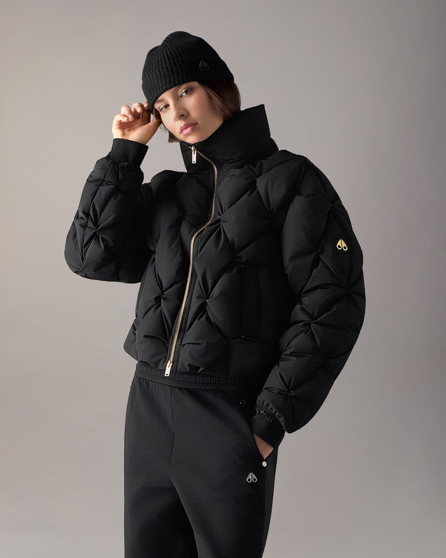 GLINT TUFTED DOWN PUFFER-BLACK