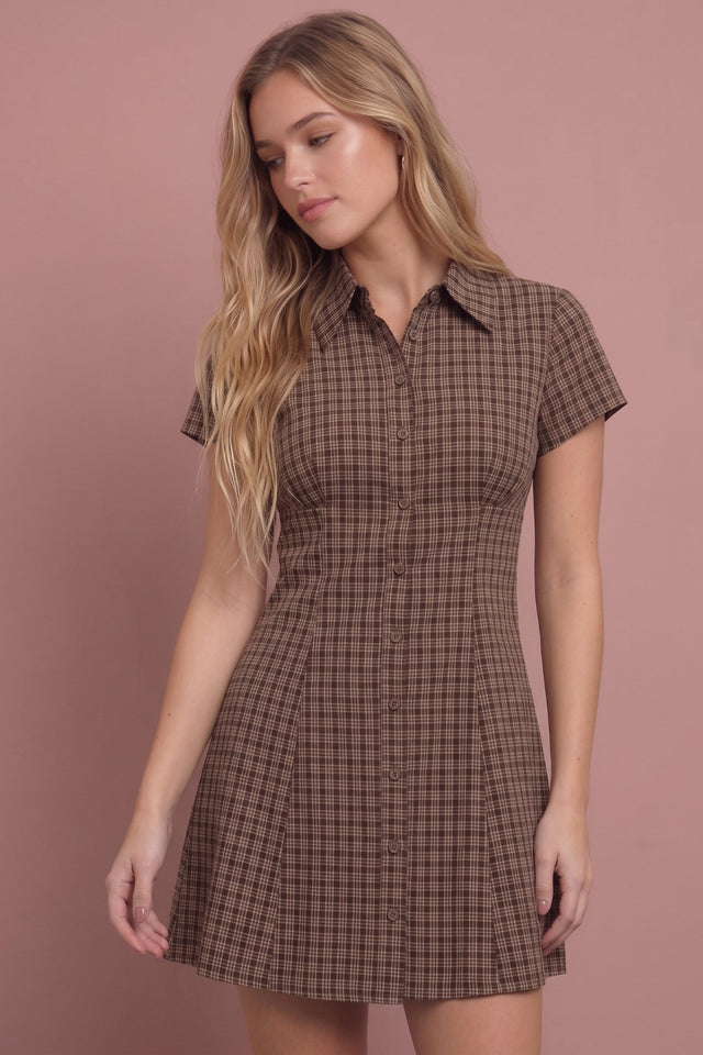 Sasha Plaid Mini Dress