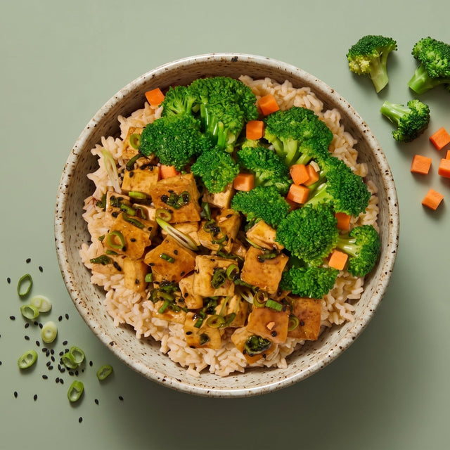 Low Sodium Tofu Teriyaki Veggie Bowl