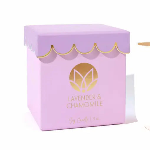 Lavender & Lime Scalloped Soy Candle