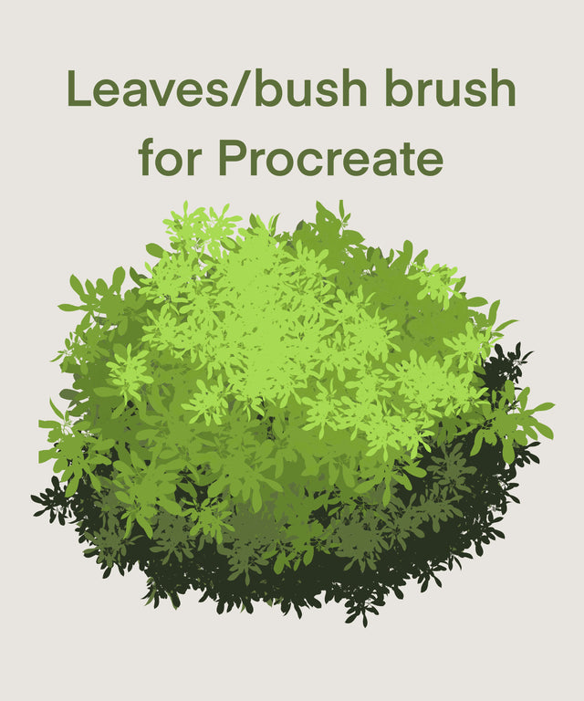 Free Procreate leaves/bush brush