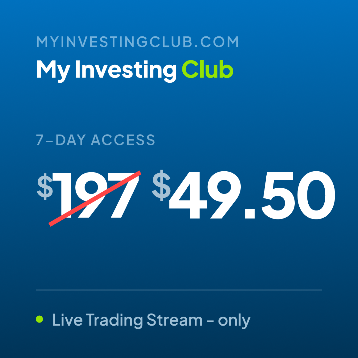 My Investing Club — 7-Day Live Trading Access