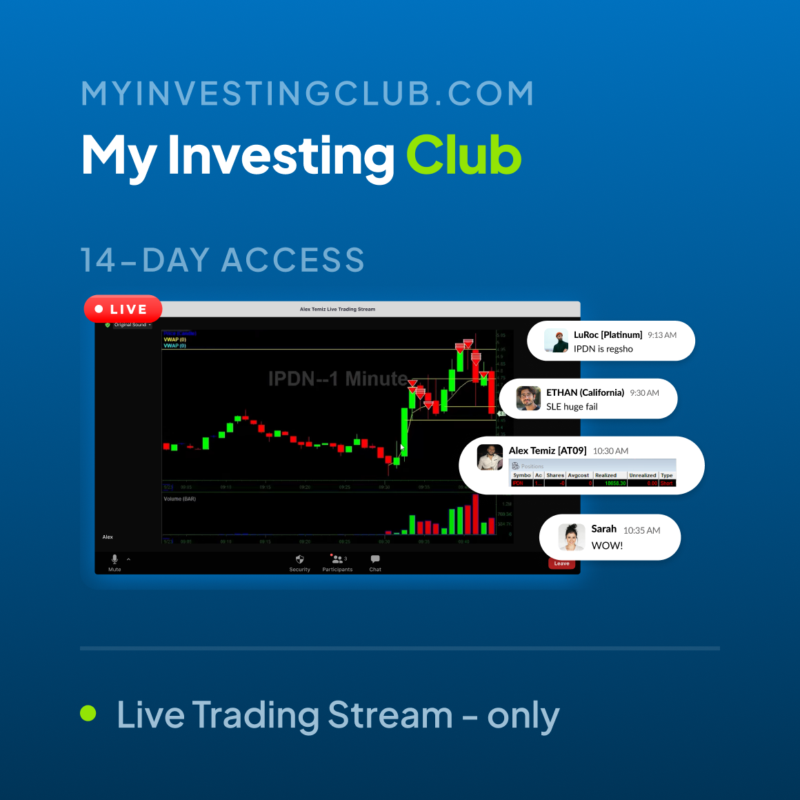 My Investing Club — 14-Day Live Trading Access