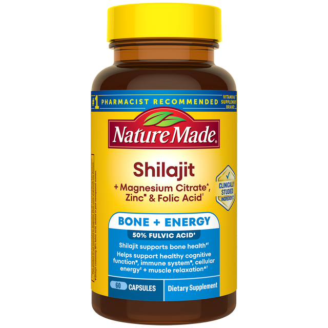 Shilajit + Magnesium Citrate, Zinc & Folic Acid Capsules