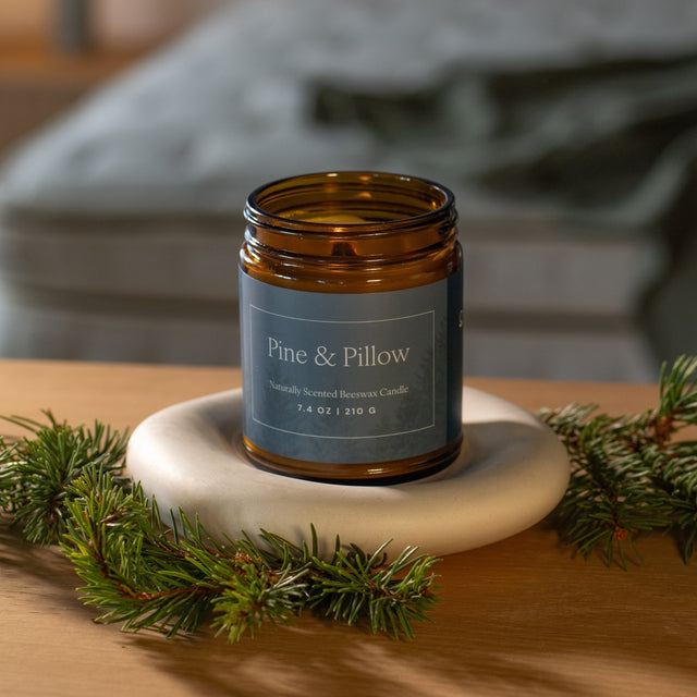 Pine & Pillow Naturally Scented Beeswax Candle