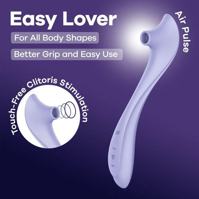 Satisfyer Easy Lover Air Pulse Clitoral Stimulator - Purple USB-C