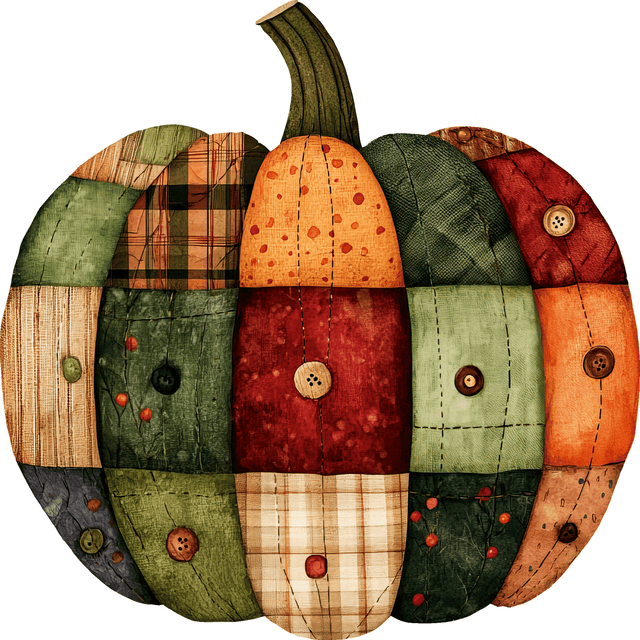 Patchwork Pumpkin (323 Piece Shaped Wooden Jigsaw Puzzle)