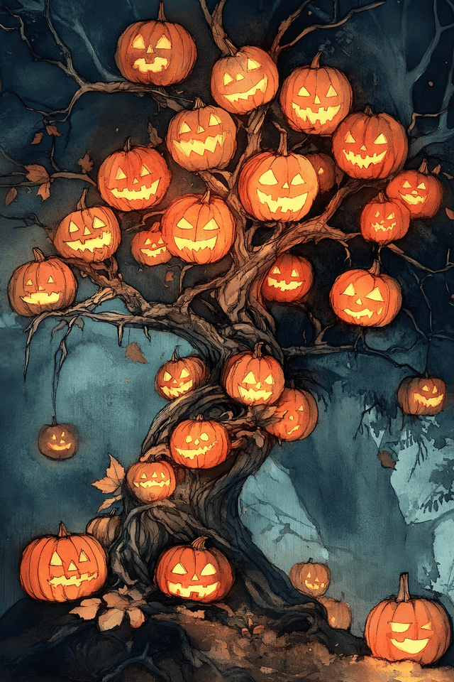The Pumpkin Tree (50 Piece Mini Halloween Wooden Jigsaw Puzzle)
