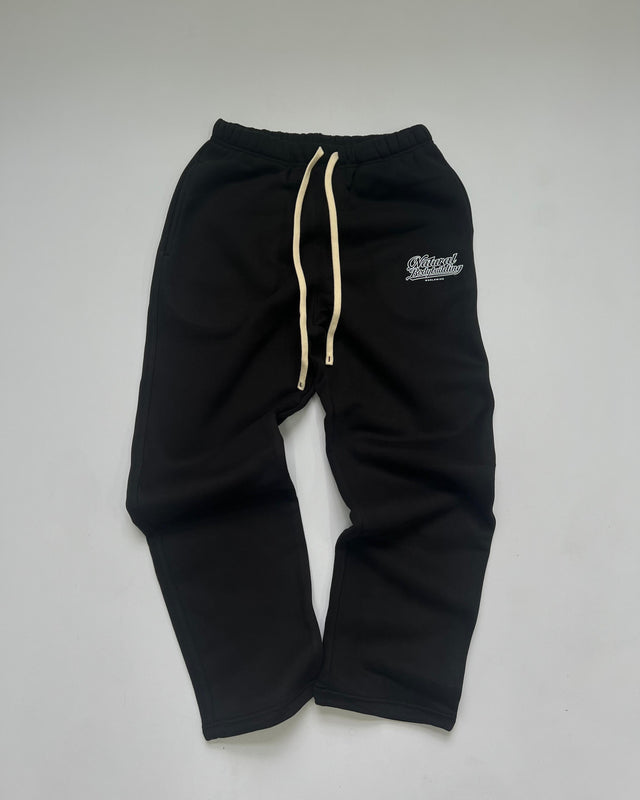 Premium NBW Open Hem Joggers In Black