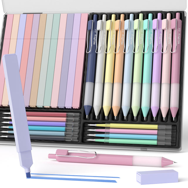 Nicpro Art Mechanical Pencil Set, 2PCS 2mm Lead Holder & 4PCS Metal Drafting Pencil 0.3mm, 0.5 mm, 0.7 mm