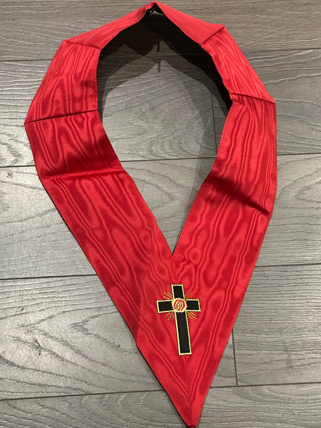 Sautoir Croix ornées de la rose - 18° degré REAA BA