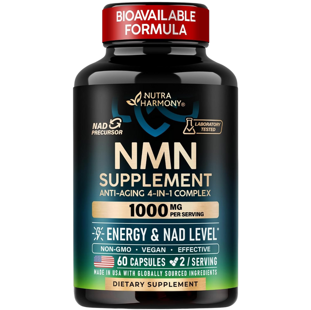 NMN Supplement with Resveratrol, TMG & Lycopene for NAD+ Support, Energy & Healthy Aging