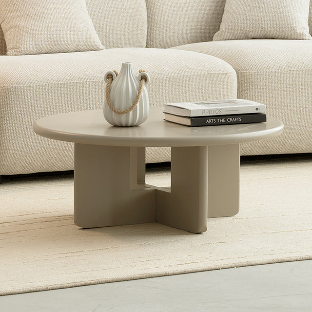 Aine Round Coffee Table [Beige] [80 cm]