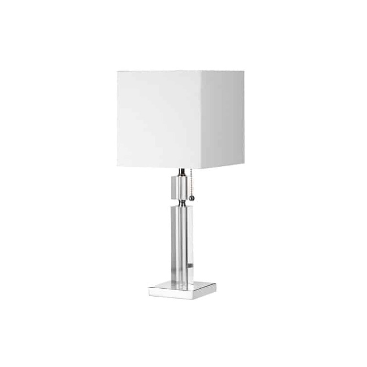 Dainolite Modern Table Lamp with Linen Shade - Acrylic Accent Lamp