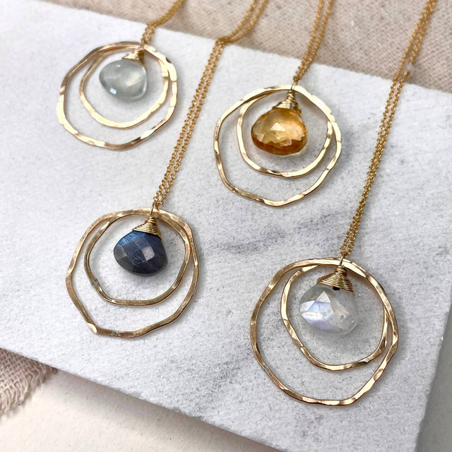 Double Organic Stone Necklace