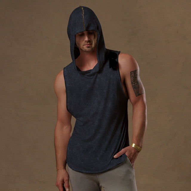 HOODED TREE TANK / BLUE MINERAL