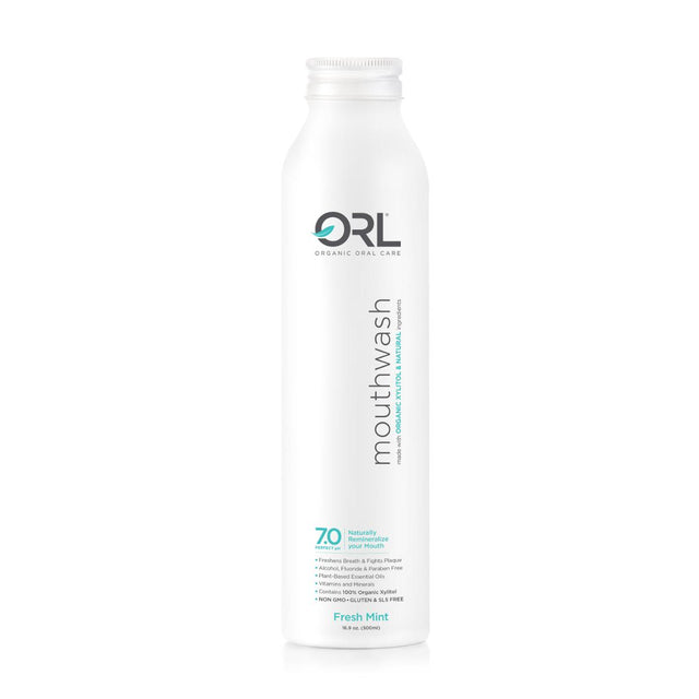 ORL Fresh Mint Natural Mouthwash made with the Finest Clean Ingredients