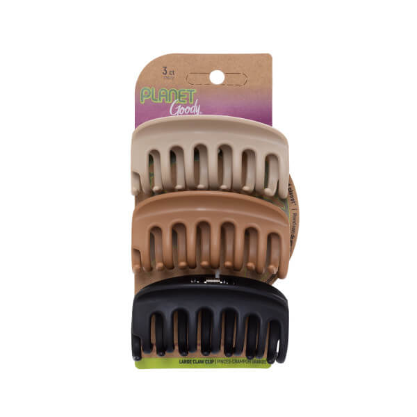 Loyalty: Planet Goody Large Claw Clips, 3 CT