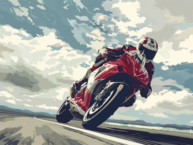 Red Motorcycle Racer
