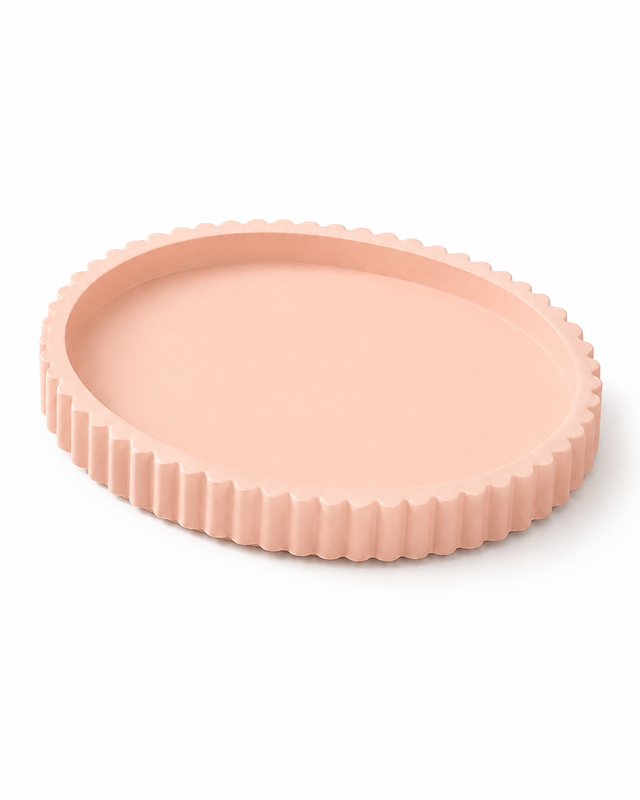 Peach X Pearl Scalloped Stone Catchall — Blush