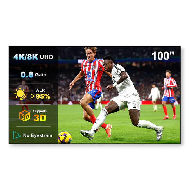 100" - 120" Nothing Projector Lenticular 4K White Cinema Standard Fixed Frame ALR Screen (For Non UST / Long & Standard Throw)