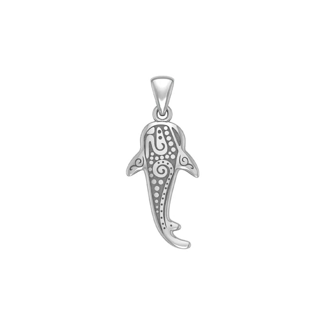 Small Oboriginal Whale Shark Sterling Silver Pendant By DiveSilver