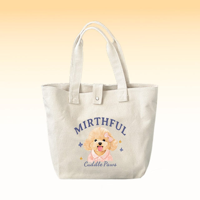 Personalized Pet Portrait Cotton Tote Bag