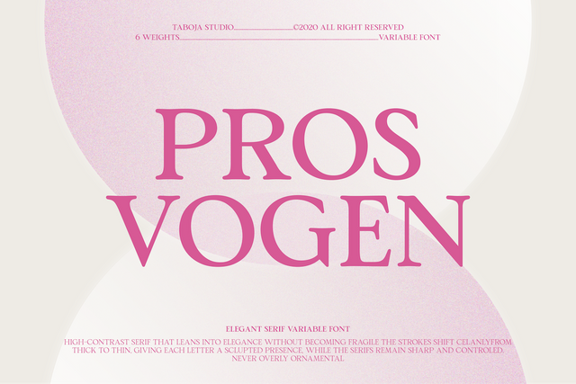 TBJ Pros Vogen Luxury Modern Serif