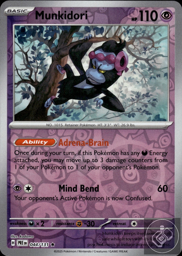 Munkidori Holo 044/131 Rare Prismatic Evolutions Pokemon Holo