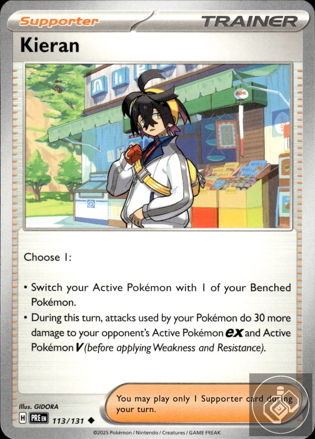Kieran 113/131 Uncommon Prismatic Evolutions Pokemon
